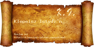 Klepeisz István névjegykártya