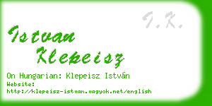 istvan klepeisz business card
