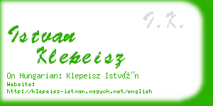 istvan klepeisz business card